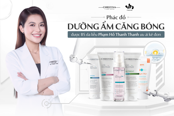 Phác đồ dưỡng ẩm căng bóng được BS da liễu Phạm Hồ Thanh Thanh ưu ái kê đơn